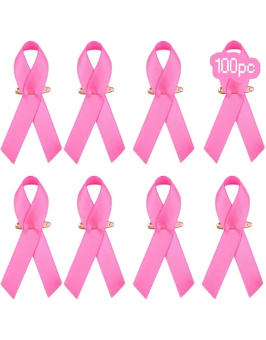 77 Piezas De Accesorios De Concientización Sobre El Cáncer De Mama, Pines De Cinta, Pulseras De Cancer De Mama Cuello De Plumas De Pavo Pin De
