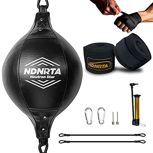 Double End Bag Boxing Set with Hand Wraps, Quick Improvement Boxing ...