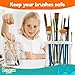 Paint Brush Holder - Cool Sturdy Art & Craft Organizer for Kids Art Supplies - 49 Hole Paint Brush Organizer - Best for Tidy Craft Supplies, Artist Tools, Pens, Pencils, Markers & Painting Supplies