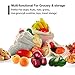 LONOVE Reusable Produce Bags 12 Packs Washable Mesh Grocery Bags Organic Cotton with Tare Weight Tags Muslin bag Eco Friendly Wooden Drawstring Lock for Veggies, Fruits, Bulk Food Shopping & Storage