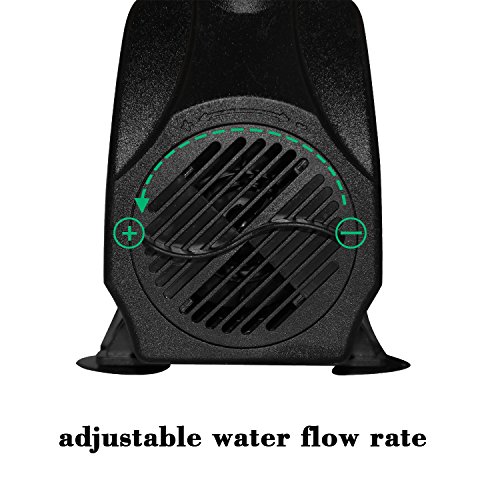 Minerva 1050GPH Submersible Water Pumps For Aquarium, Tabletop fountains, Pond, Water gardens and Hydroponic systems with Two Nozzles, CE-ROHS Approved, 5.9ft Power Cord