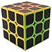 AMTopShow Super-durable, Ultra-Smooth Magic Cube/Carbon Fiber Cube with Stickers/ 3x3x3 Speed Cube Carbon Fiber in Black Stickers