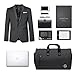 Crospack Garment Bag for Travel Suit Bag Duffle for Men Weekender Handbag with Shoe Compartmen Black