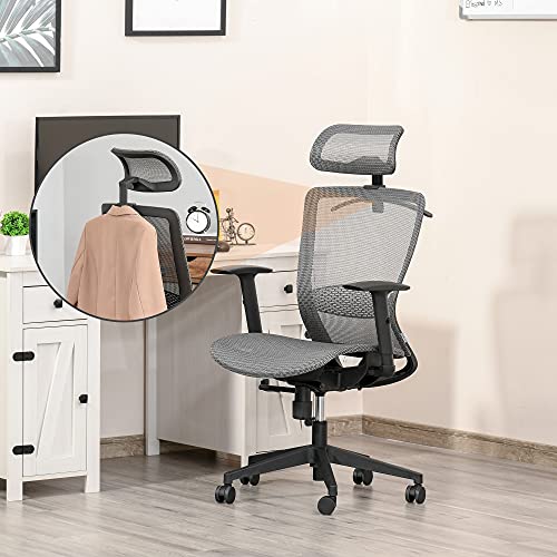 Vinsetto HighBack Mesh Home Office Chair with Coat Hanger, Computer