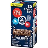 Fiber One Chewy Bars Oats & Chocolate 30- 1.4 Oz Bars (Pack of 2)