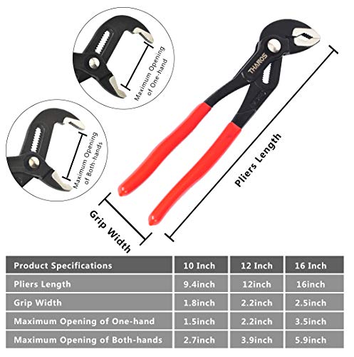 THANOS Tongue and Groove Pliers.Slip Joint Pliers.Water Pump Pliers with Push Button, Quick Adjust Channel Locks Pliers,Plumbing Pliers 10inch