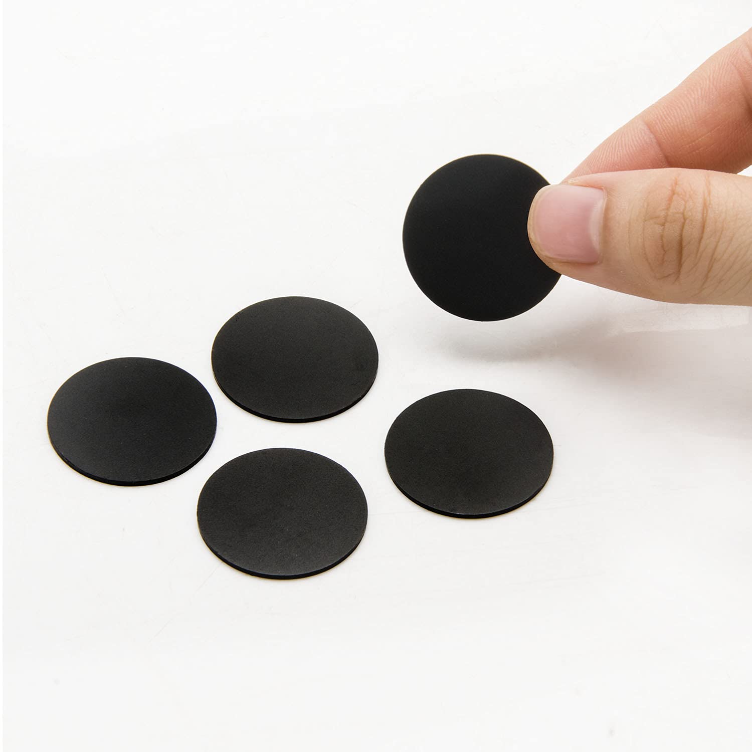 NFC Tag NTAG215 Card Coin Black, Rewritable NTAG215 NFC Card PVC Card Round 25mm, 504 Bytes Memory RFID Card, Compatible with TagMo Amiibo and NFC-Enabled Smartphones (10 Pieces)