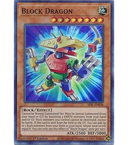 Amazon.com: YU-GI-OH! - Blockman (YGLD-ENC21) - Yugi's Legendary Decks -  1st Edition