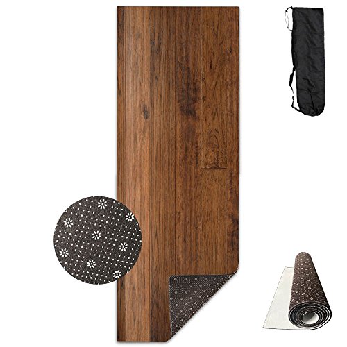 Engineered Hardwood Floor Pattern Printing Yoga Mat Towel Fashion Non-Slip For Paddle Board Yoga,Yoga And Pilates Sports Exercise 24 X 71 Inches Great Durable Mats