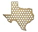 Texas Beer Cap Map TX - Authentic Maple Wood - Skyline Workshop - Easy to Hang - Great Christmas gift