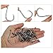 Yogayet Offset Fishing Hooks Octopus Circle Hooks Extra Sharp Black High Carbon Steel for Saltwater Boat Fishing 1/0-10/0 50 Pcs(2/0)