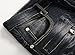 Aiyino Men's Ripped Slim Straight Fit Biker Jeans With Zipper Deco,US 32,Black