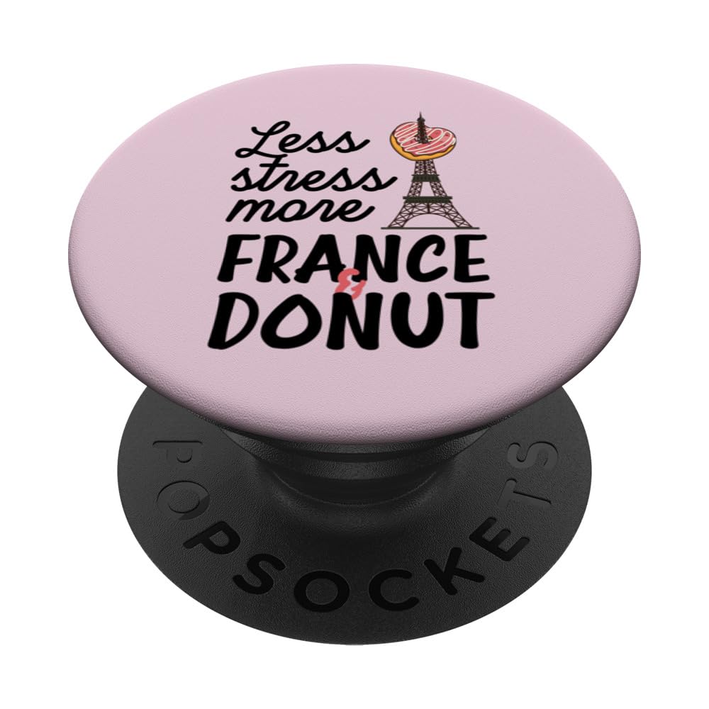 Less stress more Franc Donut PopSockets Swappable PopGrip