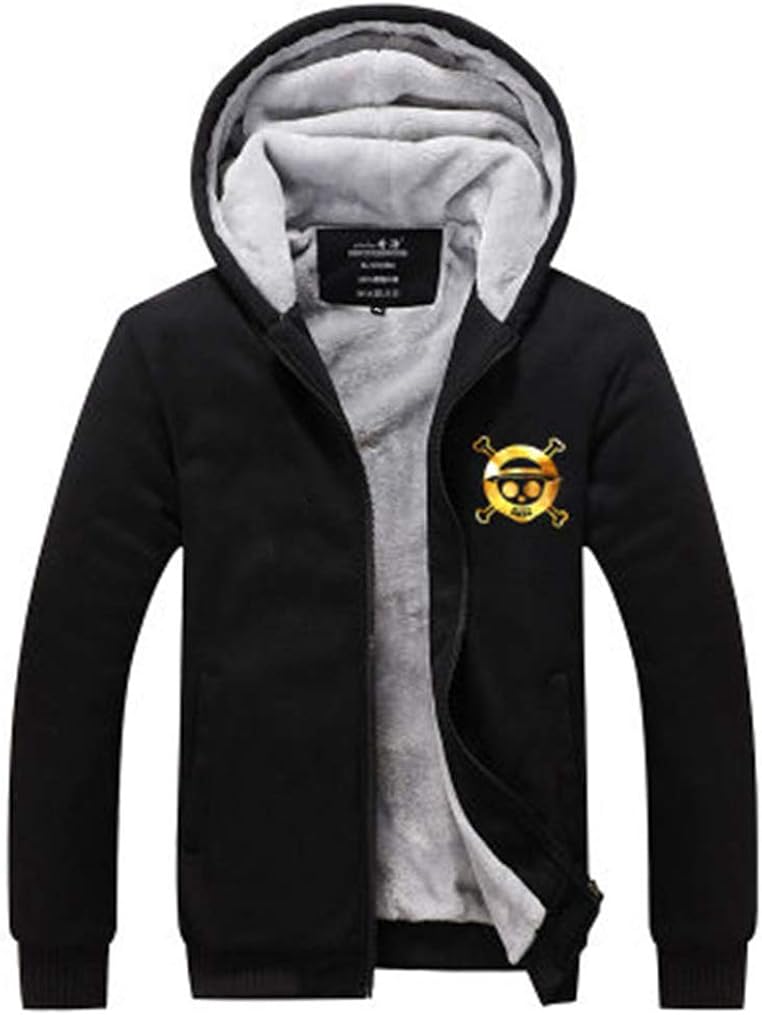 Trendy Gumstyle One Piece Anime Unisex Full Zip Hoodie Coat Winter Thicken Fleece Warm At Men S Clothing Store Cost Effective Maaun Net