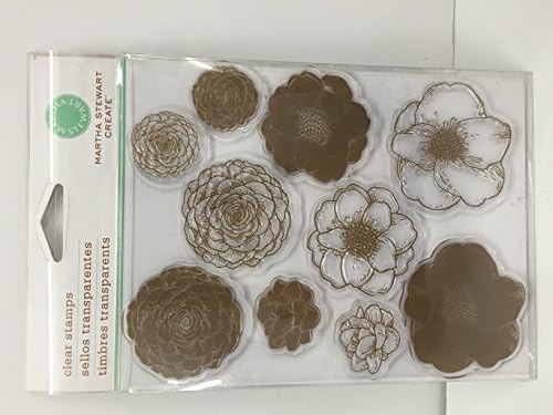 Martha Stewart Create Camelia Flower Clear Stamps