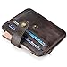 Cynure Men's Distressed Leather Minimalist Card Holder Slim Front Pocket Wallet