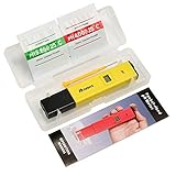 Homdox Portable pH Tester High Accuracy Handheld pH Meter Yellow with 2xpH Buffer Powders