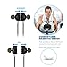 Bluetooth Headphones, Bluenin 817 Wireless In Ear Earbuds Magnetic Stereo Earphones with Built-in Mic (8-Hour Playtime and CVC 6.0 Noise Cancellation, IPX4 Sweatproof for Running, Workout, Gym)(Black)