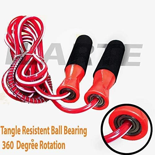 ILARTE Skipping Rope for Men Women Kids Girls Length for Gym and Weight Loss with Foam Hand Gripper in Professional Jump Rope