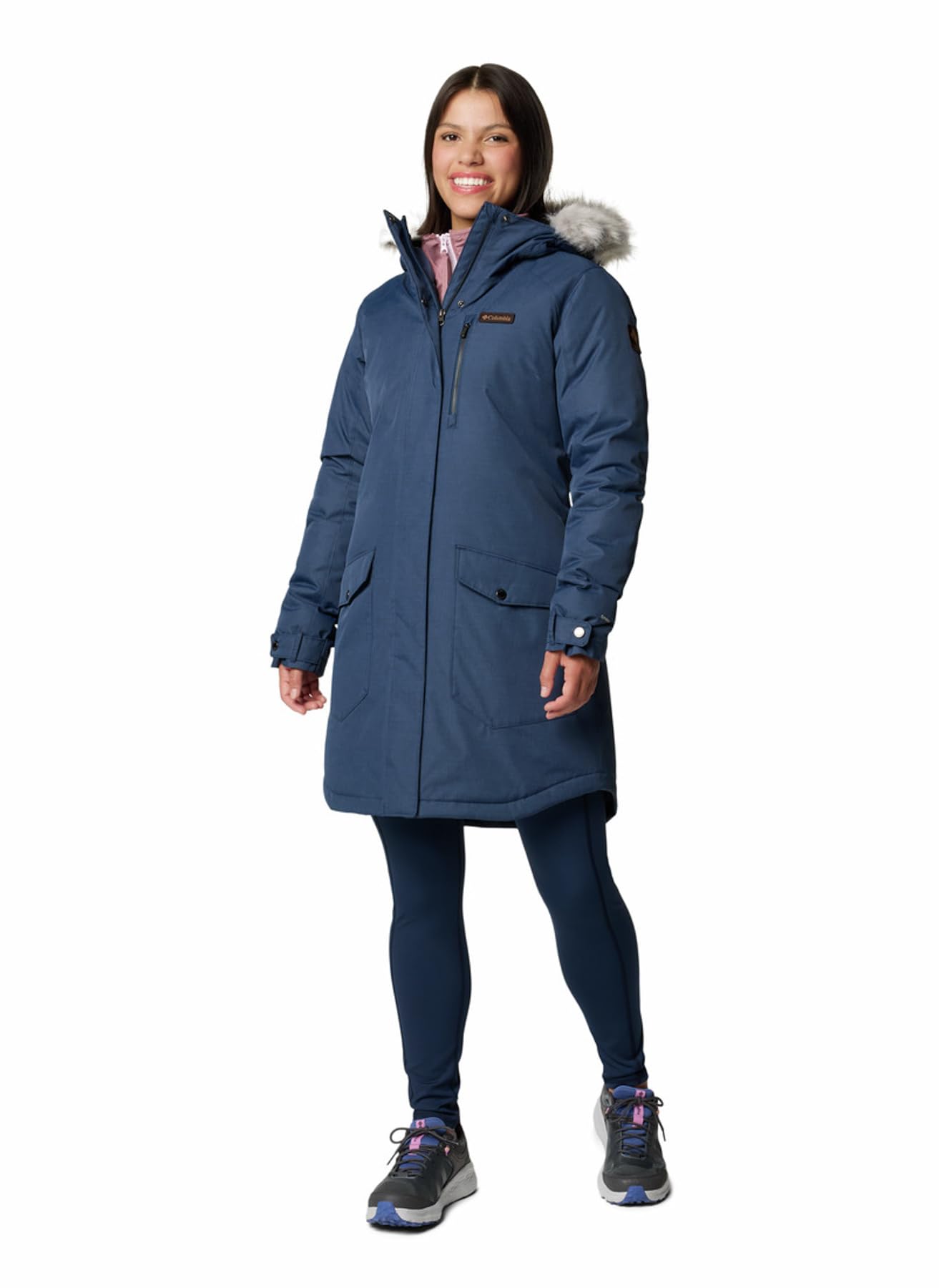Columbia Women's Suttle Mountain Long Insulated Jacket, Collegiate Navy, Small Image