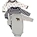 Hudson Baby Unisex Baby Cotton Long-sleeve Bodysuits, Blue Moose, 0-3 Months US