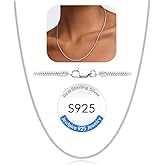 Jewlpire 1.5mm Snake Chain 18K Gold Plated 925 Sterling Silver Chain Necklace for Women, Dainty & Smooth & Shiny Womens Chains Necklace, 16 18 20 22 24 Inch