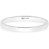 Miabella 925 Sterling Silver Comfort Fit Dome Band Ring 2mm, 4mm, 6mm for Women or Men, Made in Italy