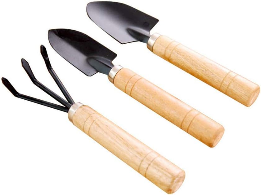 Diligent Farmer Mini Garden Tool Set, 3 Piece Hand Suit Small Shovel/Rake/Spade Ideal for Men and Women
