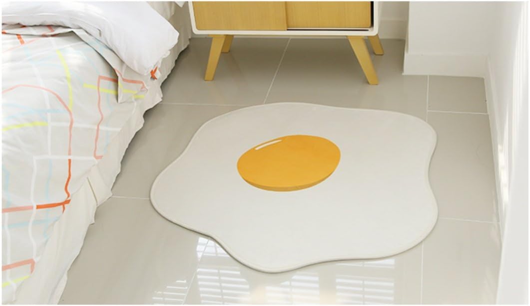 Soft Kids Room Rug Fried Egg (Fried Egg(100 x 100 cm))