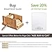 WELLAND Bamboo Bread Slicer Guide, Foldable Wooden Toast Cutting Guide with 3 Slicing Sizes for Homemade Breads, Loaf Cakes