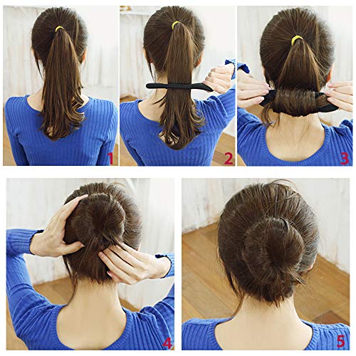 Hair Styling Set Kit, 20PCS Hair Styling Kit For Women Topsy Tail Hair Tools Haircut Clamp Women Girls Hair Bun Clip Maker Pads Hairpins Roller Braid Twist Sponge Hair Accessories for Hair Styles - Thumbnail 7