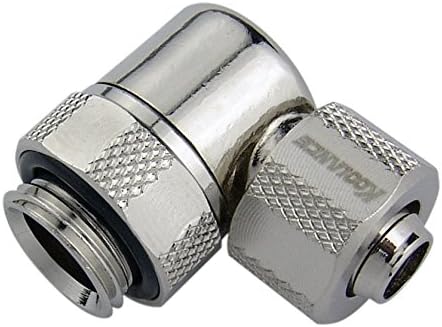Koolance FIT-L06X10 Rotary Elbow Compression Fitting for 06mm x 10mm (1/4in x 3/8in), G 1/4 BSPP