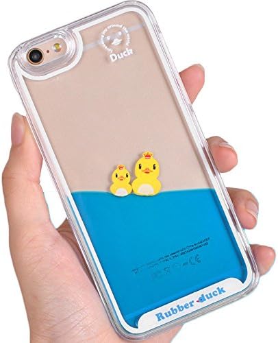 iPhone 6 / 6S Case, WwWSuppliers 3D Yellow Duck in Blue Water Dynamic Motion Cover for Any iPhone 6 / 6S Thin Slim Lightweight Clear Transparent Protective Case Model # AD ~ Estuche Funda