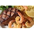 New York Steak & Seafood Set of Frozen Fillet Mignon and Jumbo Shrimps - USDA Choice Angus Filet Mignon of 6 oz Each and 1 lb Jumbo Shrimp (4) 6oz. Filet Mignons and 1 lb. Jumbo Shrimp