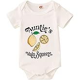 CM C&M WODRO Newborn Infant Girls Boys Bodysuit Auntie's Main Squeeze Funny Baby Onesie Romper Unisex Baby Gift Clothes 0-12M