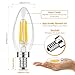 Albrillo E12 LED Candelabra Bulb 4W, 40 Watt Ceiling Fan Light Bulbs Equivalent, 2700K Warm White, Torpedo Shape, 6 Pack