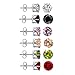 6 Pairs Different Colors White Gold Plated Cubic Zirconia Stud Earring Set for Women 6MM