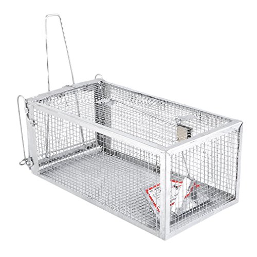 One Door Animal Trap,One Door Animal Trap Sturdy Steel Cage for Small Rodent Humane Cage Control Catch Bait for Rat Squirrel
