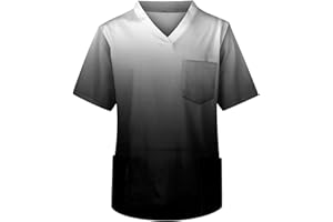 Men's Scrubs Tops Graphic 2025 Plus Size V-Ncek Short Sleeve Printed Working Nurse Uniform with Pocket