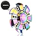 HENATA Fidget Spinner Toy EDC Hand Spinner Durable Stainless Steel Bearing High Speed Up to 6Min Colorful Metal Stress Reducer - Perfect For ADD, ADHD, Anxiety, and Autism Adult (R-A9)