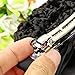 So Beauty Women's Rhinestone Pleated Bowtie Snood Hair Net with French Barrette for Buns Black