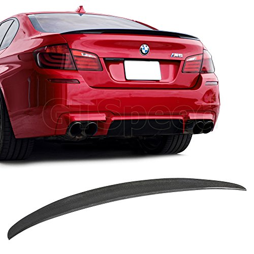 GT-Speed for 2011-2016 BMW F10 F18 5-Series 528i 535i 550i M5 Sedan Performance Style Gloss Carbon Fiber CF Rear Trunk Spoiler Lip