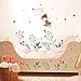 DKTIE Kids Room Decor Flower Fairy Decals for Wall Stickers Removable Peel and Stick Girl Wall Decals Quotes for Bedroom Nursery Decor Art Flower Decal