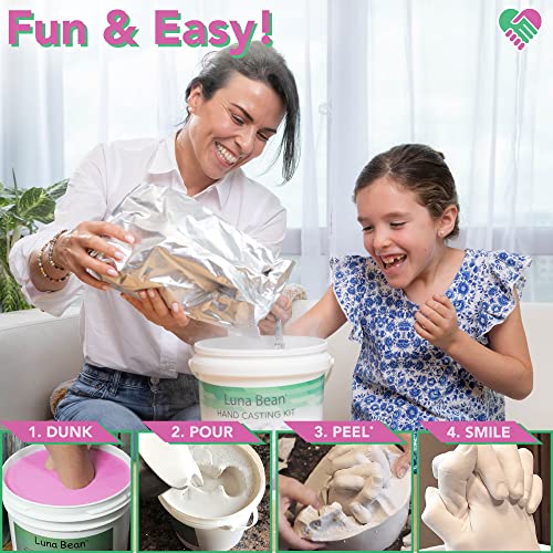 Luna Bean Hand Casting Kit Couples Hand Mold Kit, Anniversary DIY