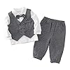 Famuka Baby Jongens Romper Kleding Tuxedo Doop Trouwpak Babykleding Set