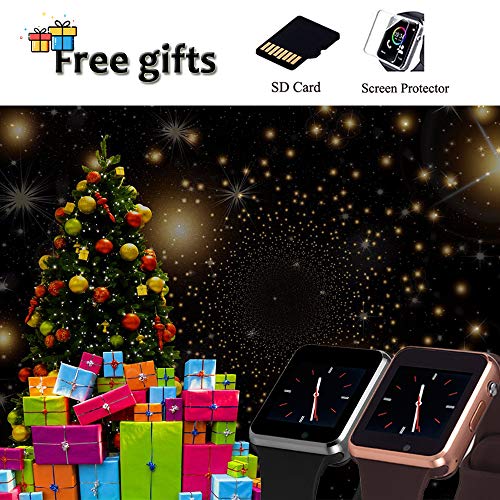 Smart Watch for Android Phones,Touch Screen Bluetooth Smart Watch with Phone Call Text,Compatible Android iPhone Samsung LG,Camera Music with TF/SIM Card Slot Step Tracker Watch for Men Women Teens
