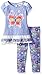 Rare Editions Girls' Peri Heathered Top W Butterfly Applique Legging Set