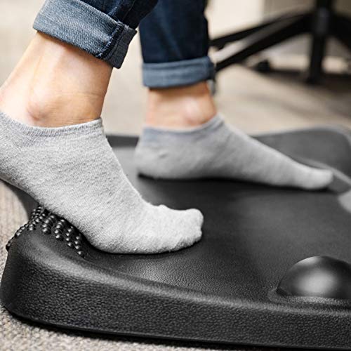 TechOrbits Standing Desk Mat - Ergonomic Anti Fatigue Standing Desk Mats - Beveled Floor Mat Sit Stand Workstation Office Floor Mats