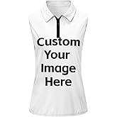 POLERO Sleeveless Women Golf Shirts Zip Up V Neck Workout Tops with Collar Casual Athletic Shirt