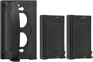 BESTTEN 3 Pack Outdoor Outlet Cover for Duplex Receptacles, Weatherproof Design Auto-Closing Lid, Black, UL Listed, H4.65” x W2.87” x D0.71”